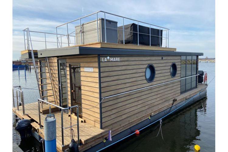 Hausboot Fjord Haven Mit Biosauna In Barth Kültér fotó