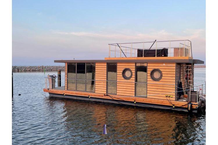 Hausboot Fjord Haven Mit Biosauna In Barth Kültér fotó